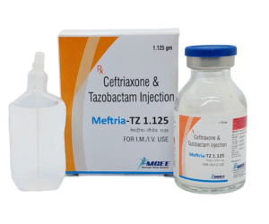 MEFTRIA-TZ Ceftriaxone 1000 Mg + Tazobactam 125 Mg
